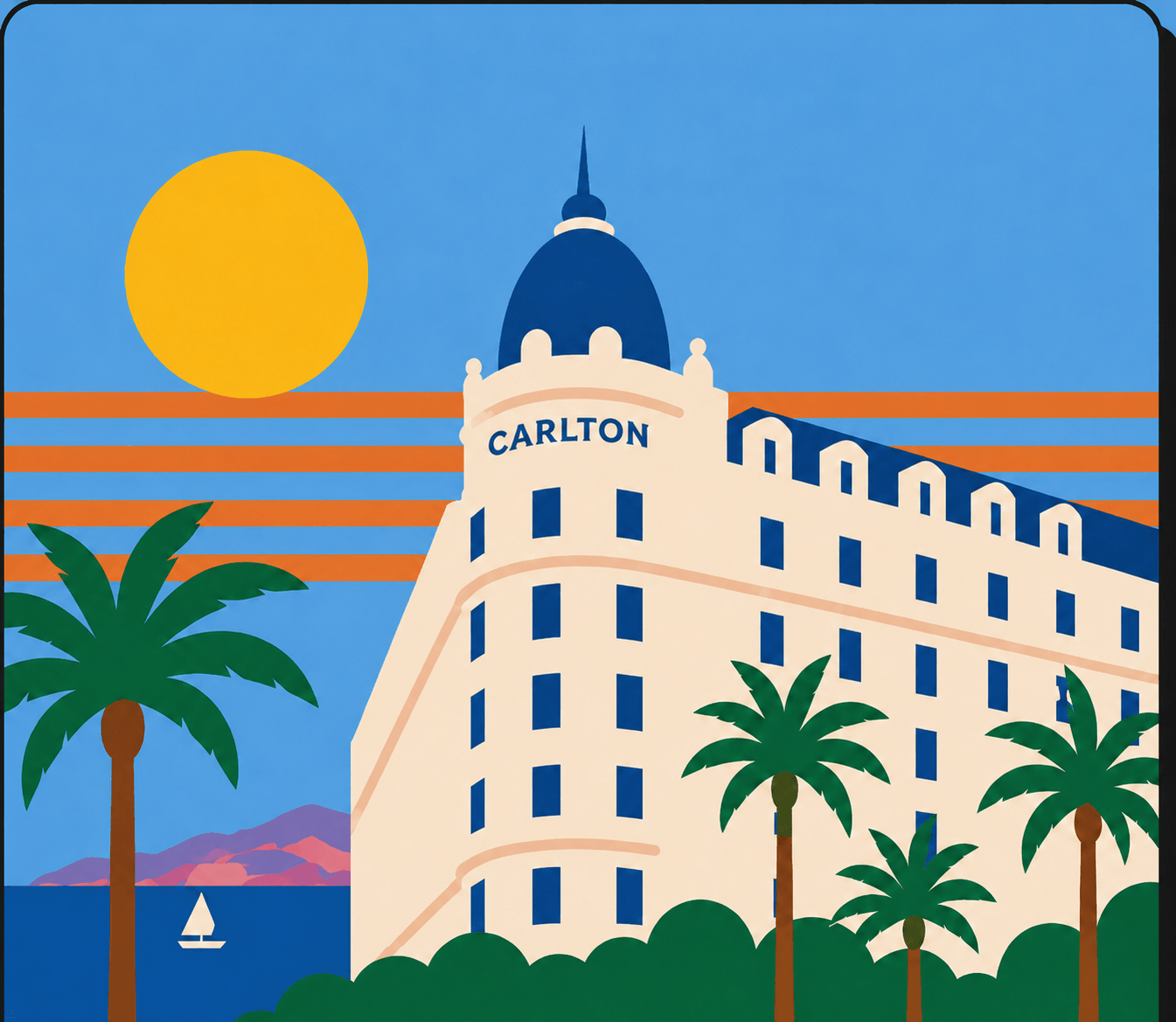 Hôtel Carlton Cannes, illustration