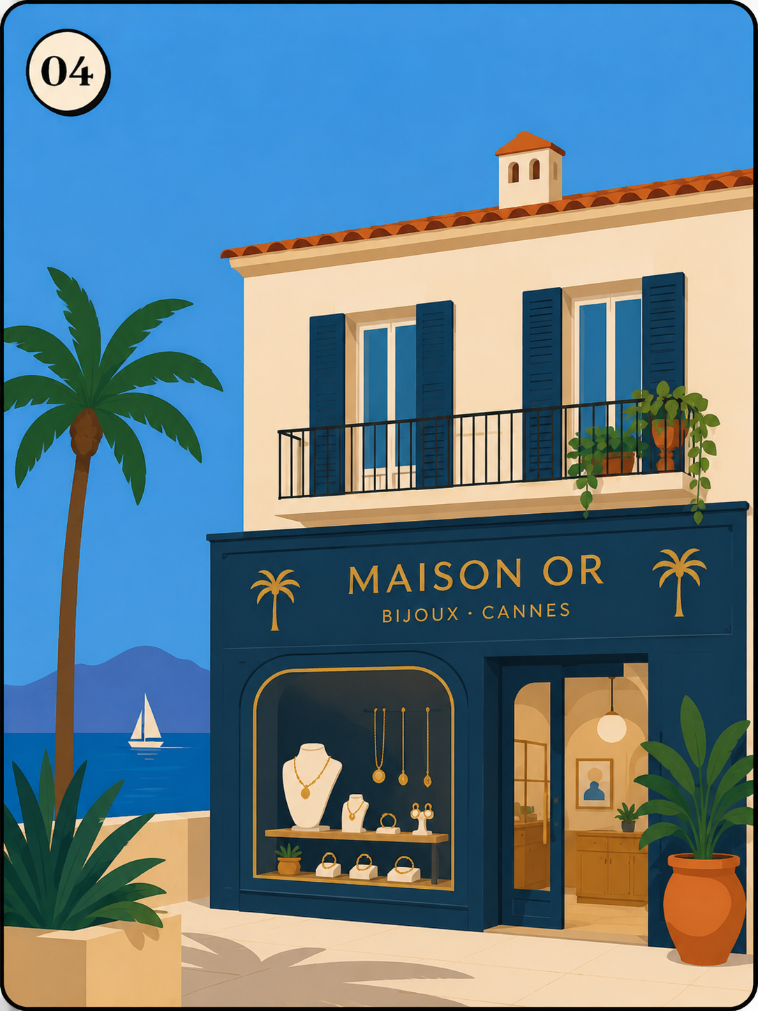 Maison Or & Bijoux jewellery, illustration